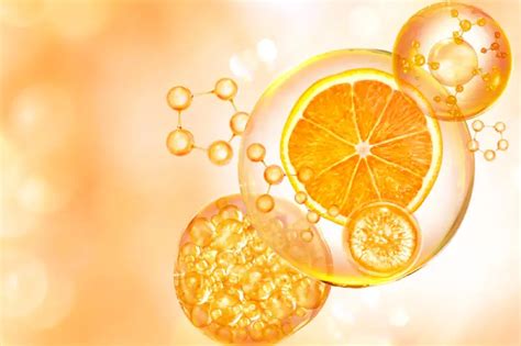 Infografía que muestra la relación entre el colágeno, la vitamina C de la naranja y su efecto positivo en la estructura de la dermis