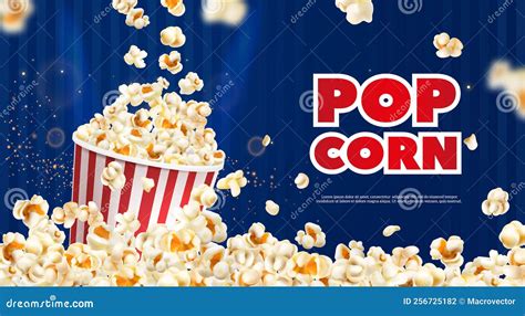 Diseño de afiche promocional de palomitas de maíz con elementos festivos