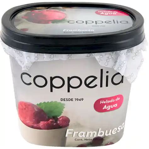 Envase de helado de agua de piña Coppelia de 800g
