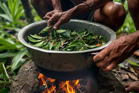Infografía que muestra los efectos físicos comunes de la ayahuasca: sudoración, vómitos, lagrimeo