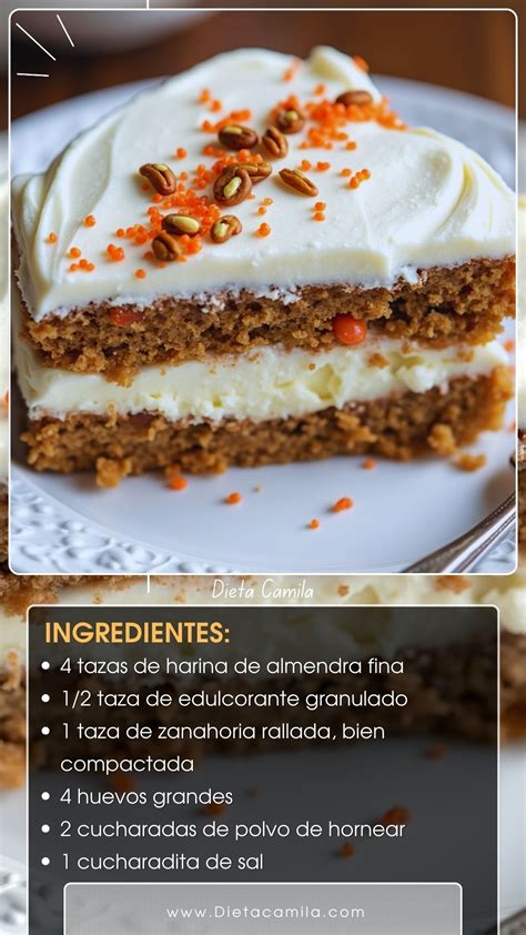 Infografía: ingredientes principales del pastel de zanahoria keto vs. versión tradicional
