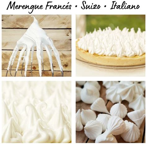 Gráfico comparativo de texturas de merengue francés, suizo e italiano