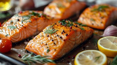Variedad de ingredientes frescos y especias para cocinar salmón al coco