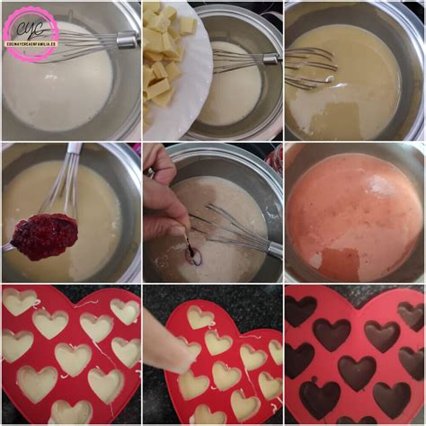 Composición de ingredientes para un relleno de fresa para bombones.