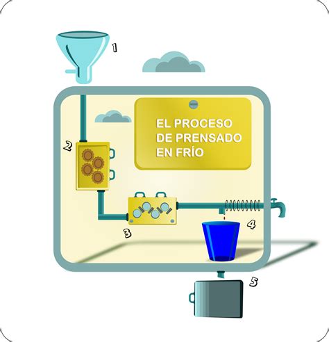 Esquema técnico del proceso de extracción de aceite de nuez por prensado en frío versus proceso refinado RBD
