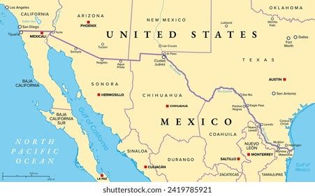 Mapa de Tijuana y la frontera con Estados Unidos, destacando el restaurante Caesar's