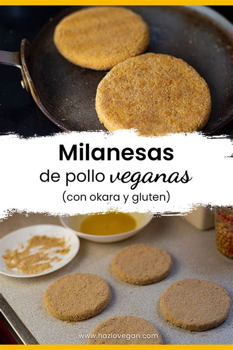 Milanesas veganas de okara recién fritas y doradas