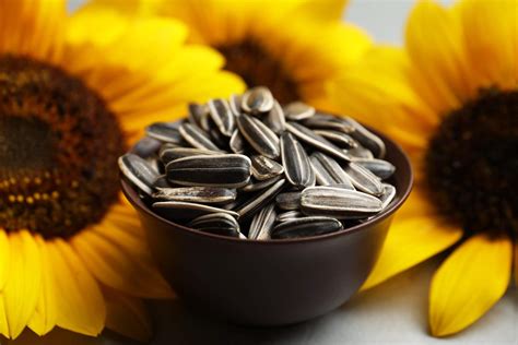 Imagen de semillas de girasol listas para consumir en un cuenco