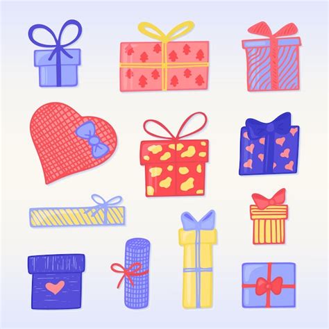 Foto de varias cajas de regalo con motivos de cumpleaños y una caja en forma de corazón