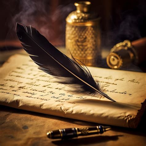 Ilustración de la pluma de un escriba sobre un pergamino, simbolizando los libros poéticos.