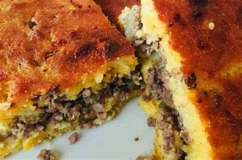 Foto: Sopa so'o paraguaya con relleno de carne