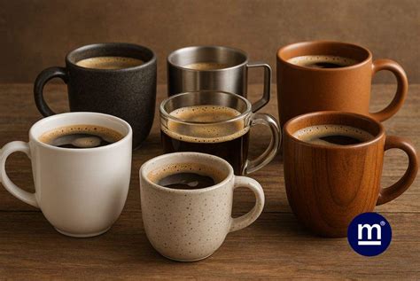 Diversas tazas de café y platillos de desayuno con café.