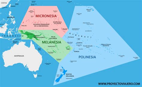 Mapa ilustrativo de la región de la Polinesia destacando ingredientes clave como coco, plátano y arrurruz.