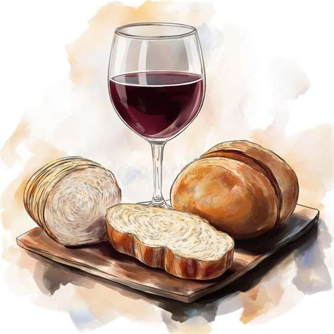 Ilustración de fieles presentando pan y vino al altar