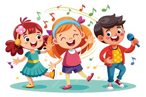 Imagen de niños cantando y bailando al ritmo de una canción infantil
