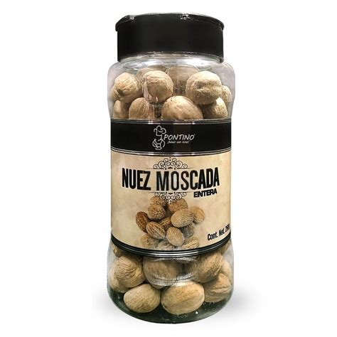 Esquema visual que muestra la semilla entera de nuez moscada frente a su versión en polvo y los perfiles de aroma que ofrecen.