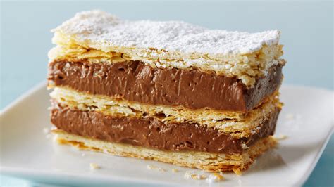 Milhojas francés de chocolate a la avellana