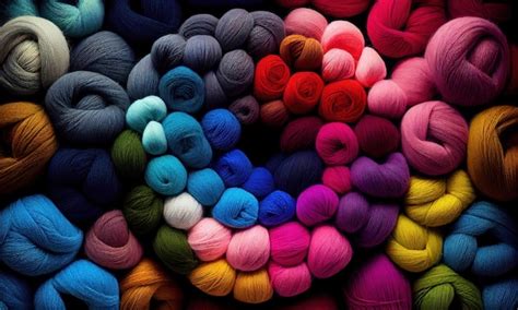 Ilustración de ovillos de lana en colores pasteles, dispuestos de forma artística.