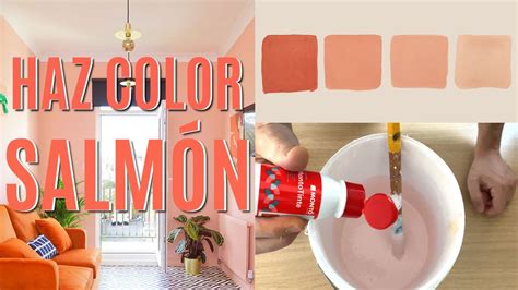mezcla de pinturas para obtener el color salmón