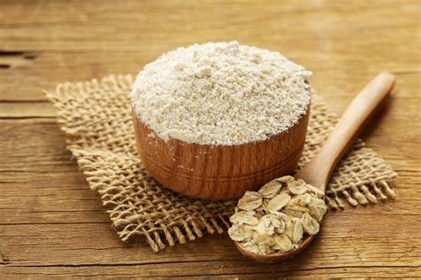 Harina de avena casera en un tazón