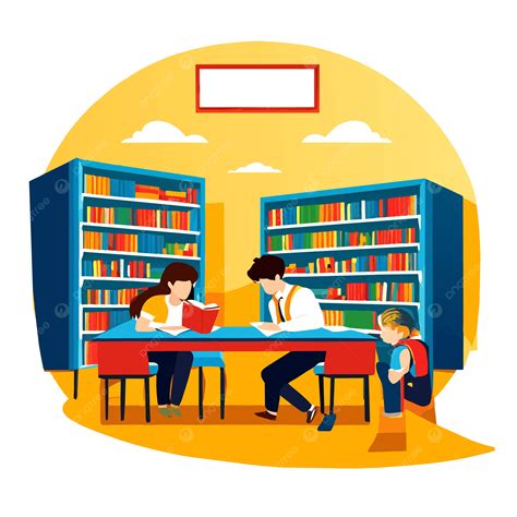 Ilustración: Niño investigando en una biblioteca