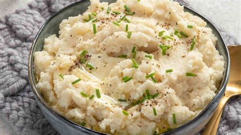 Foto de puré de coliflor cremoso