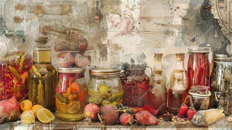 ilustracion metodos de conservacion de alimentos antiguos y modernos