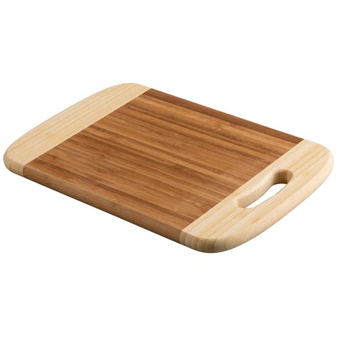 Imagen de una tabla de cortar de madera de nogal con un acabado natural que muestra sus vetas características y tonos oscuros.