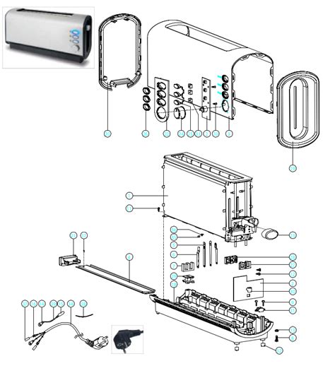 Diagrama de los componentes internos de una tostadora eléctrica mostrando resistencias, electroimán y temporizador