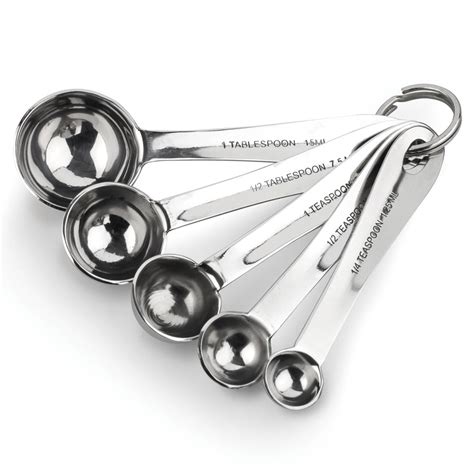Juego de cucharas medidoras de acero inoxidable