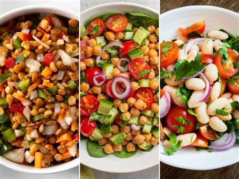 Infografía comparativa de los beneficios nutricionales de las ensaladas a base de legumbres (lentejas y garbanzos)