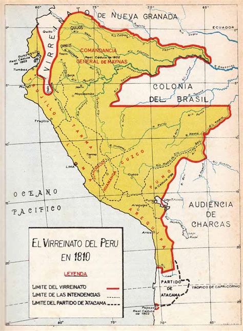 Mapa antiguo de rutas comerciales entre España y el Virreinato del Perú, destacando el intercambio cultural y gastronómico
