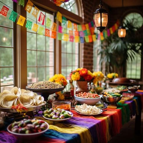 Fotografía de un buffet temático de Disney con decoración africana y personajes de safari