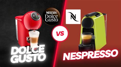 Esquema infográfico que muestra las diferencias entre el sistema de cápsulas Nespresso y Dolce Gusto