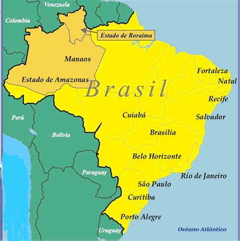 Mapa de Manaos mostrando la confluencia de los Ríos Negro y Solimões y su entorno ribereño