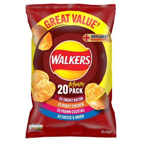 Surtido de sabores de patatas fritas Walkers
