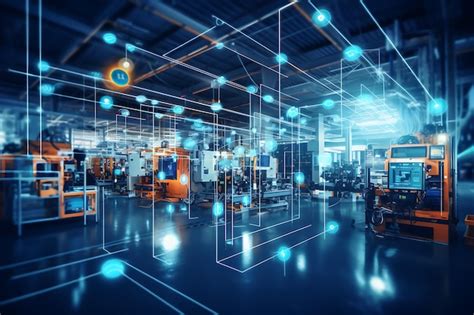 Representación de tecnologías IoT en una fábrica