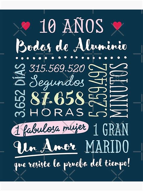 Ilustración de calendario marcando 10 años de casados