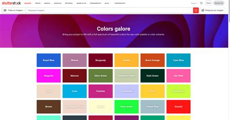 collage de diferentes paletas de colores para sitios web