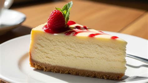 Foto de cheesecake con base de galletas y cobertura cremosa