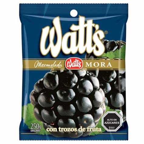 Imagen del envase de la Mermelada Watt de Mora con Trozos de Fruta, 225gr.