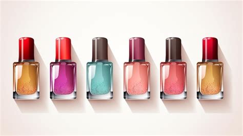 Botellas de esmalte de uñas vegano en diferentes colores
