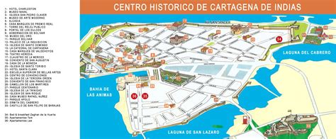 Mapa gastronómico del Centro Histórico de Cartagena resaltando la Plaza de San Diego y zonas aledañas