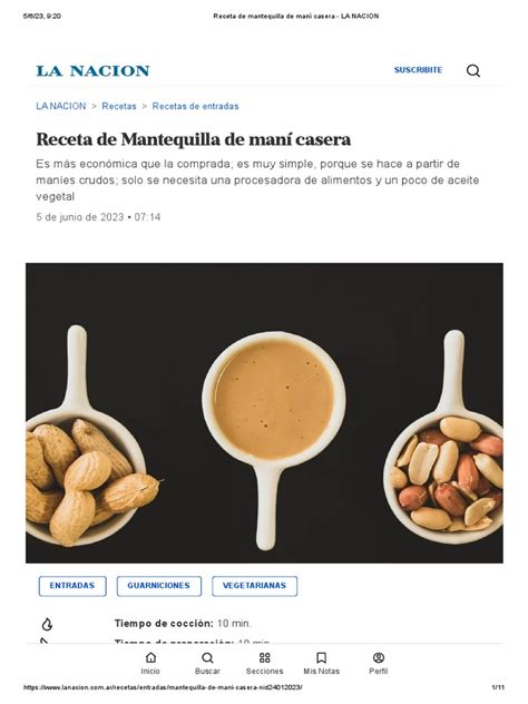 Infografía mostrando los pasos para hacer mantequilla de maní casera.