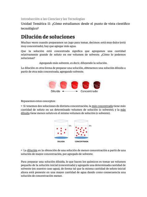 Infografía explicativa sobre los conceptos básicos de la dilución química y sus ratios.