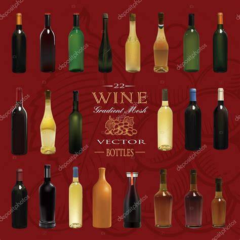 ilustracion de varios tipos de botellas de bitters coloridas