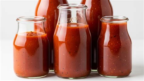 Frasco de vidrio con forma de tomate para conservar salsas