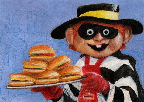 Ilustración de Hamburglar en sus primeras apariciones como villano