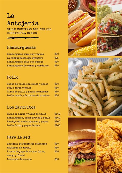 Diseño de menú de una cadena de comida rápida con opciones veganas destacadas.