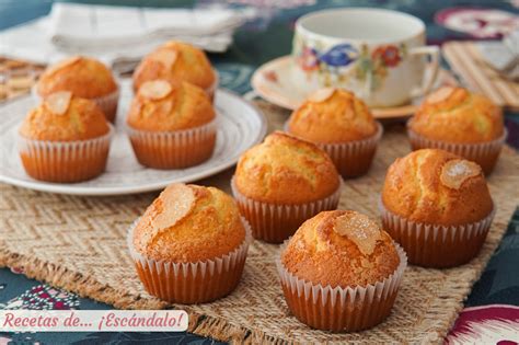 Esquema comparativo de ingredientes de muffins y magdalenas